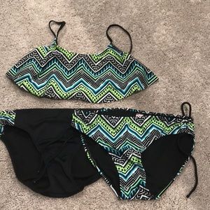 Aztec Justice swimsuit with double bottoms.
